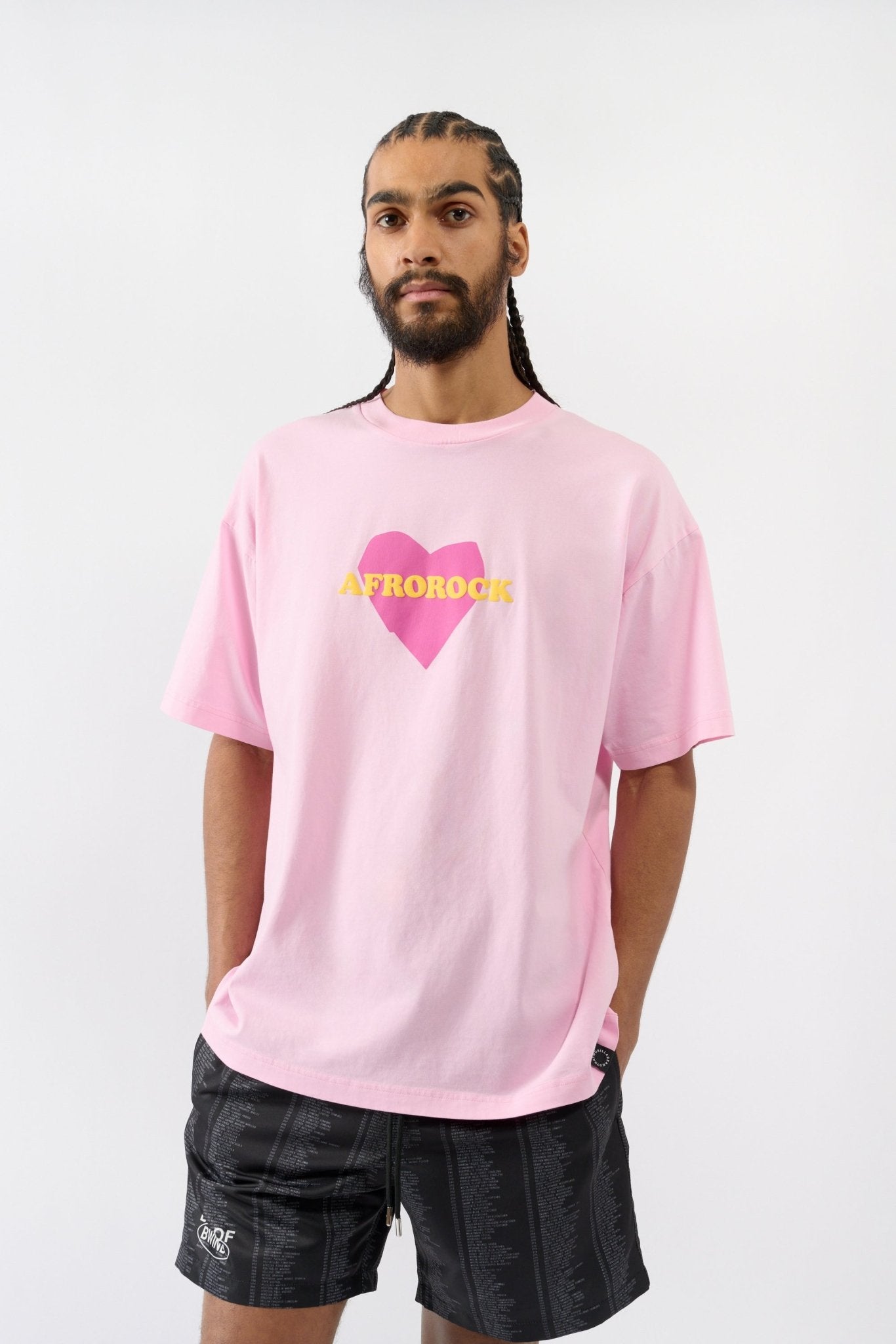 Afrorock Love T-shirt - Pink - THAT GORILLA BRAND