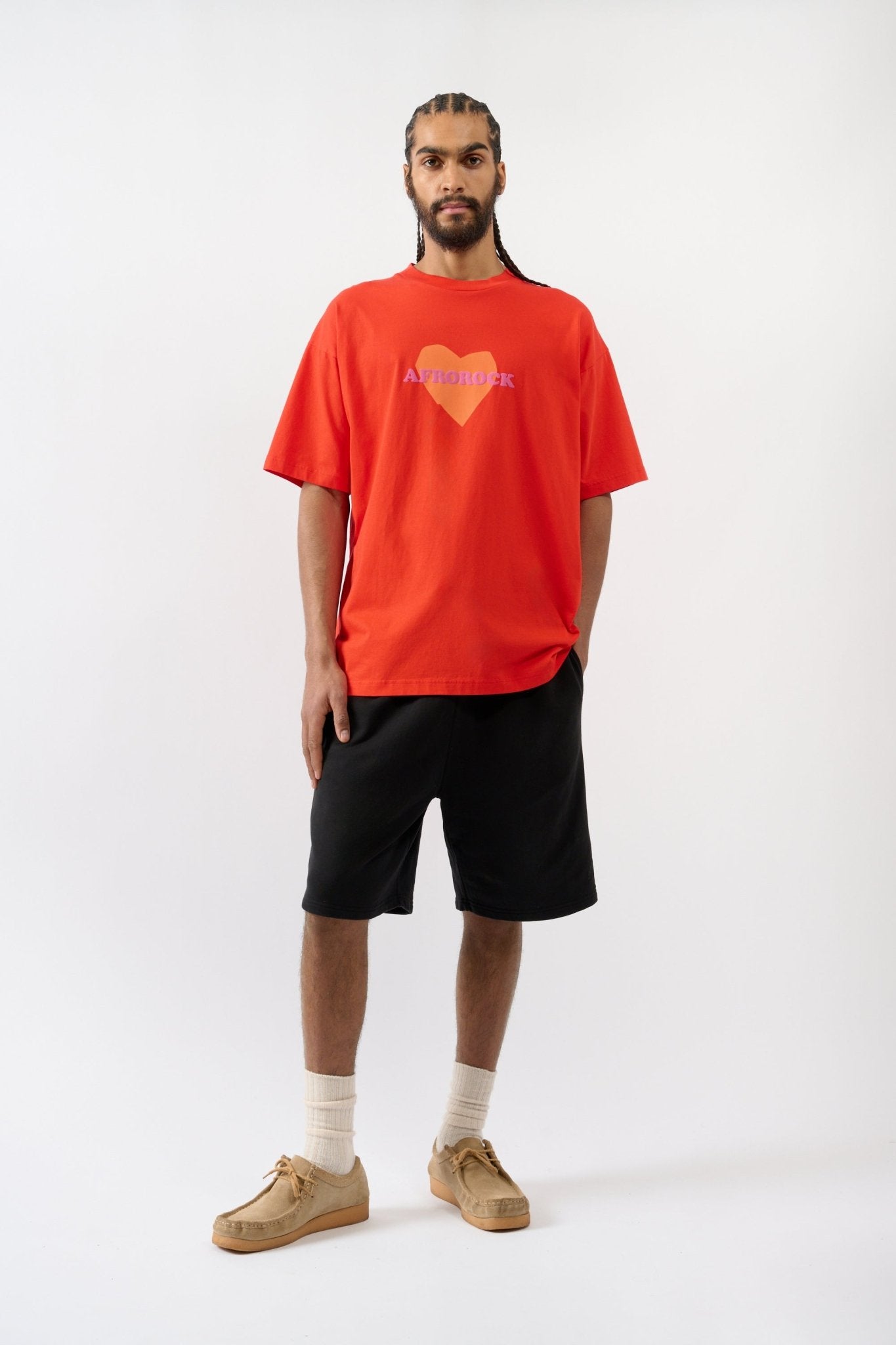 Afrorock Love T-shirt - Red - THAT GORILLA BRAND