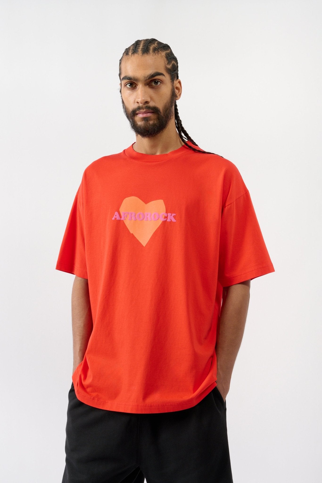 Afrorock Love T-shirt - Red - THAT GORILLA BRAND