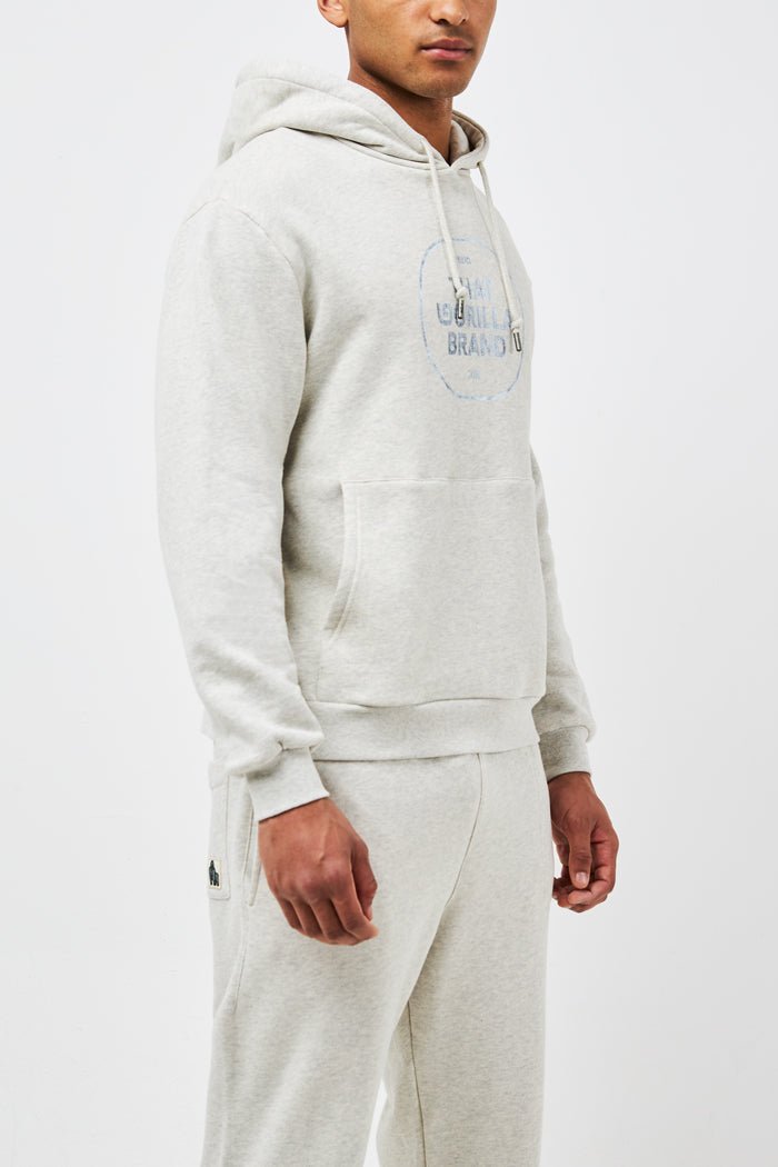 BADGE HOODIE - OAT - THAT GORILLA BRAND