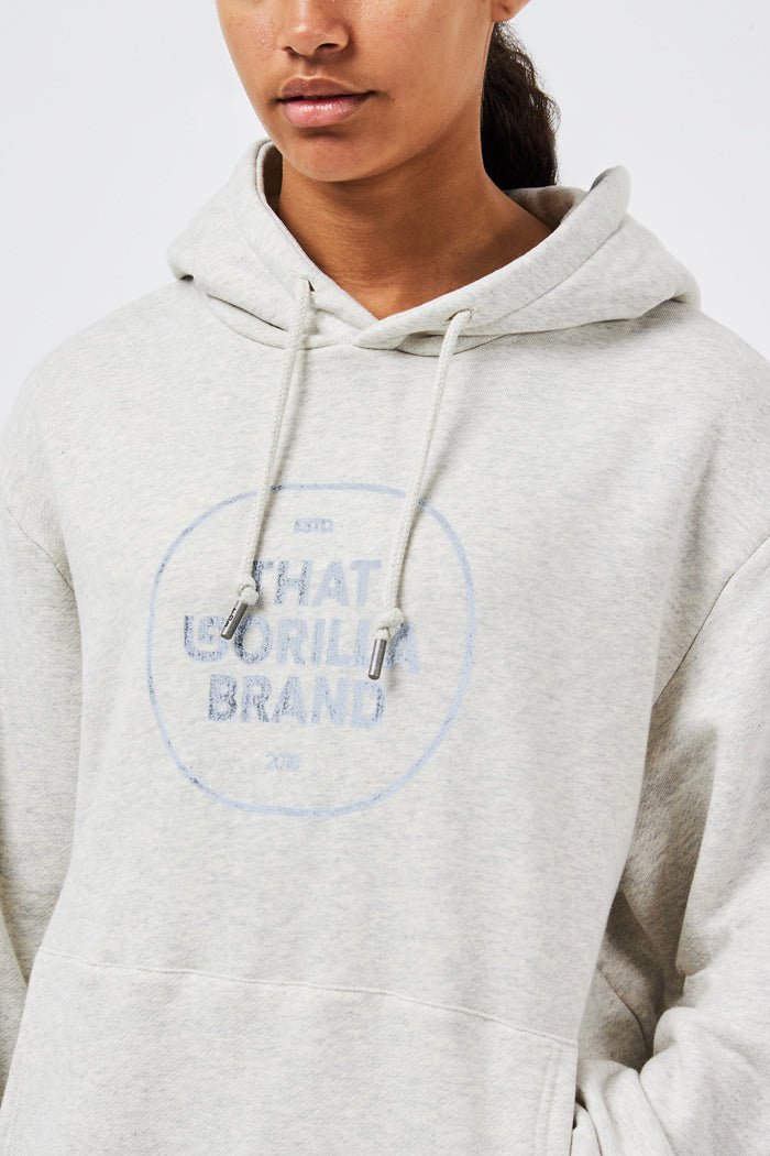 BADGE HOODIE - OAT - THAT GORILLA BRAND