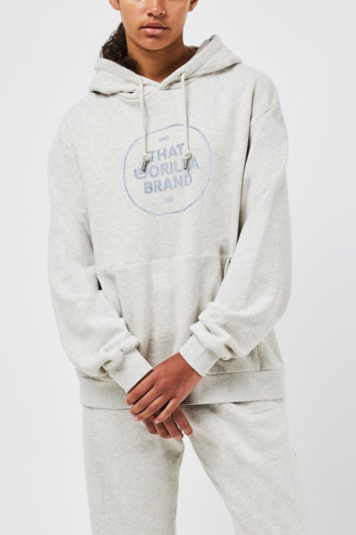 BADGE HOODIE - OAT - THAT GORILLA BRAND