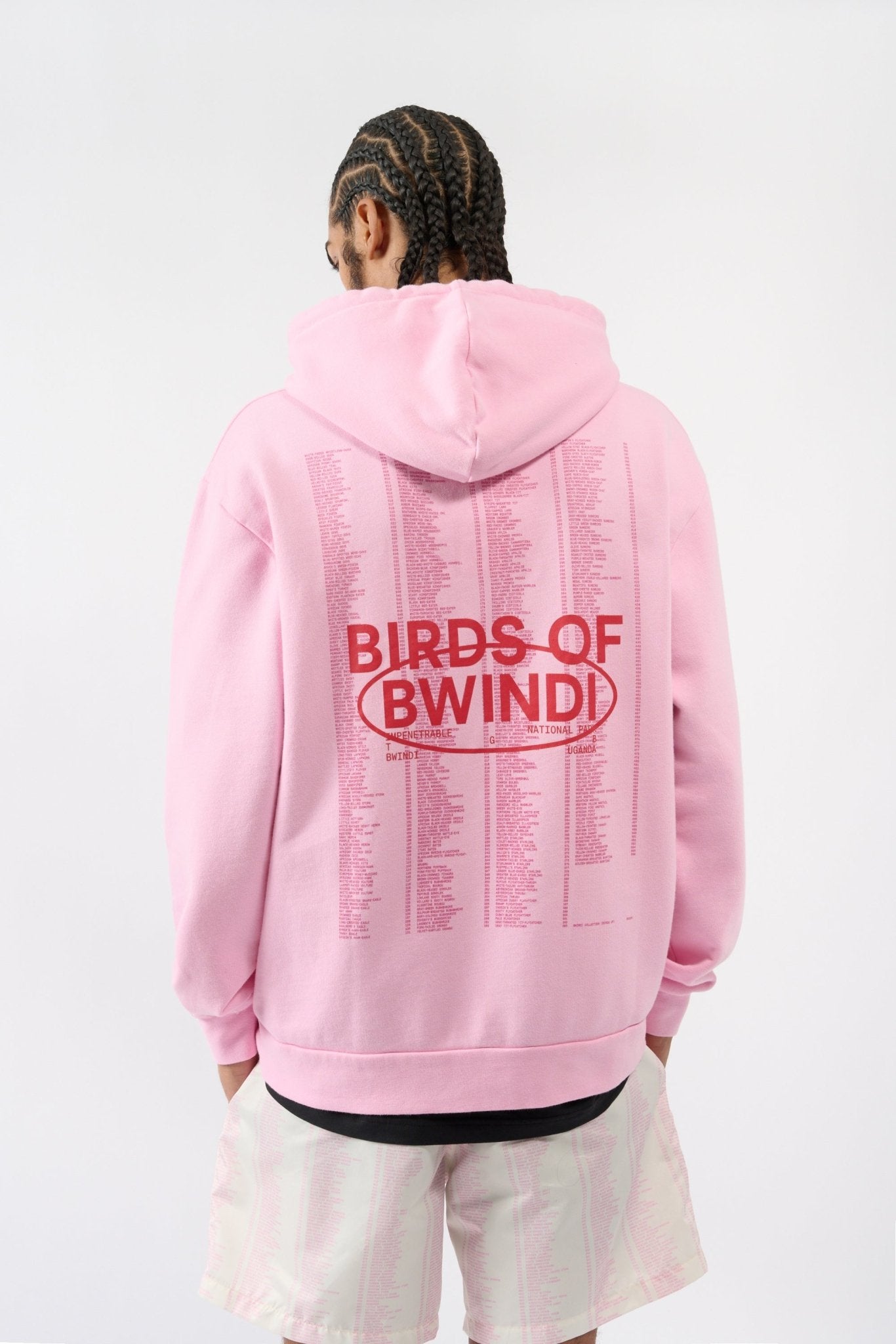 Birds of Bwindi Hoodie - Pink - THAT GORILLA BRAND