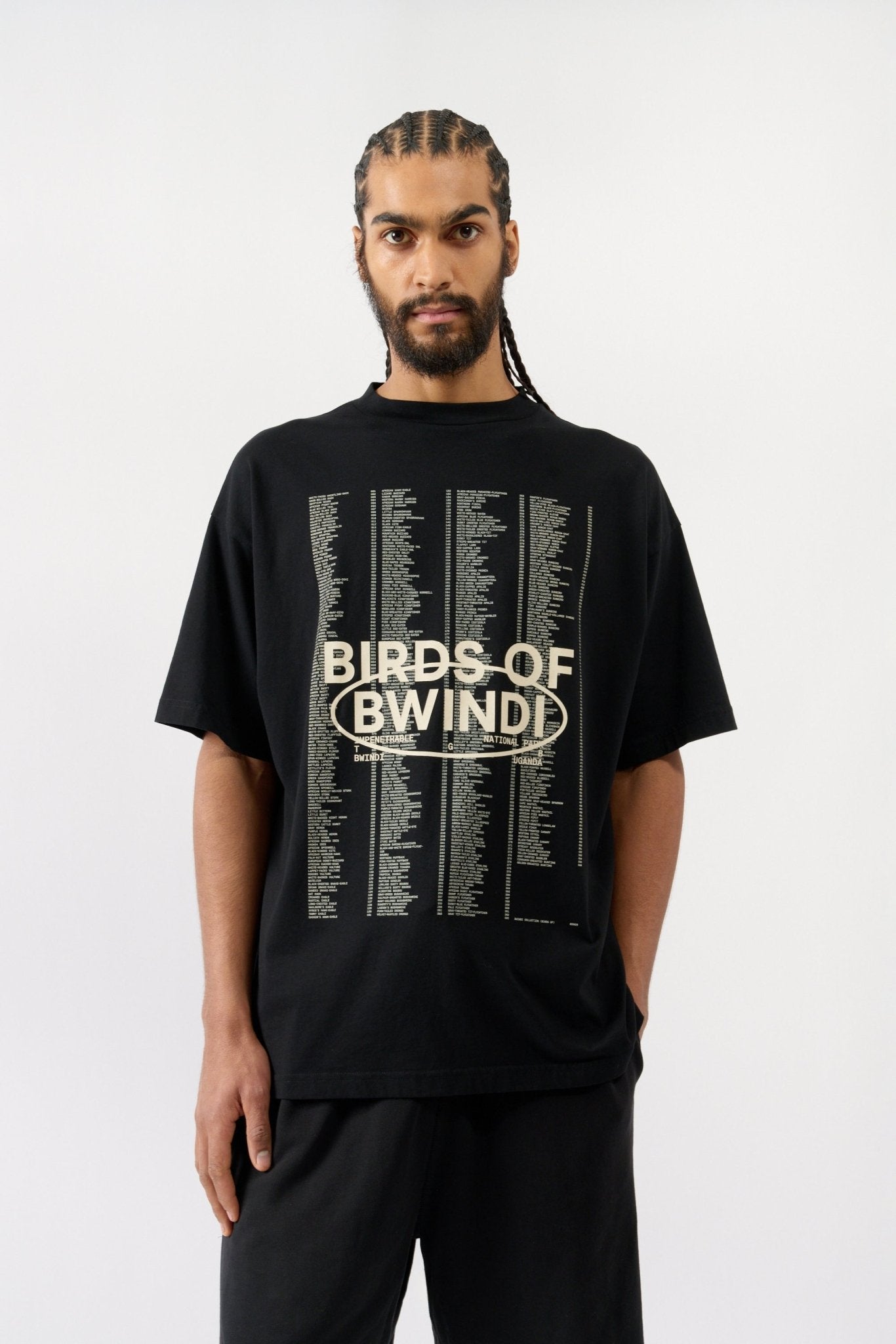 Birds of Bwindi T-shirt - Black - THAT GORILLA BRAND