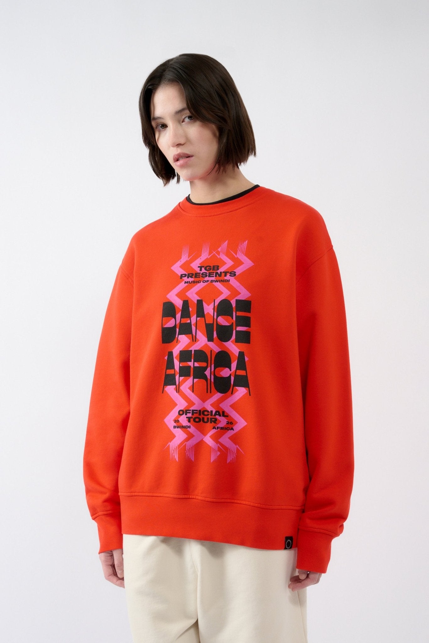 Dance Africa Crewneck - Red - THAT GORILLA BRAND
