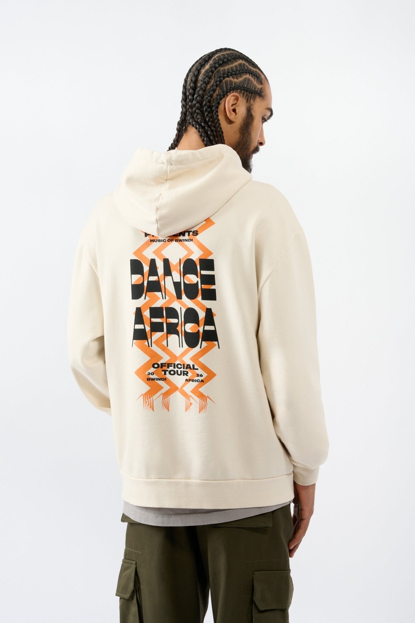 Dance Africa Hoodie - White - THAT GORILLA BRAND