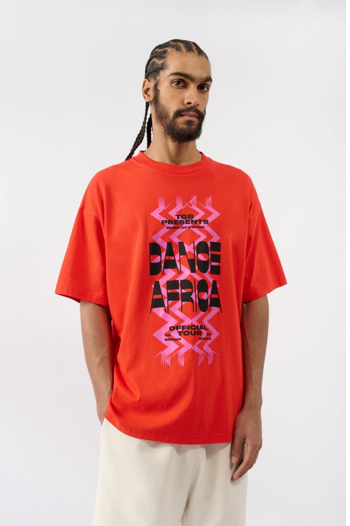 Dance Africa T-Shirt - Red - THAT GORILLA BRAND