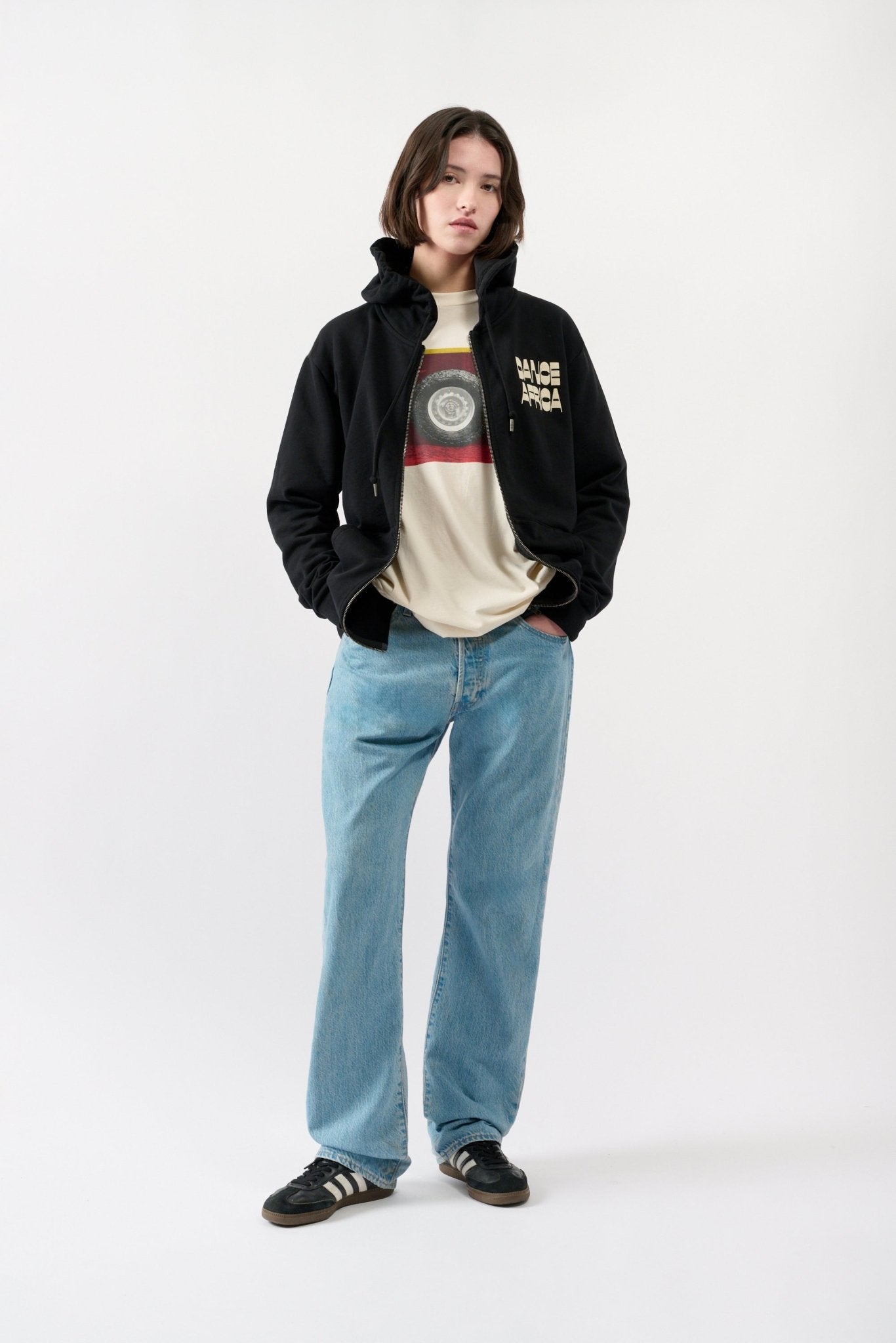 Dance Africa Zip Hoodie - Black - THAT GORILLA BRAND