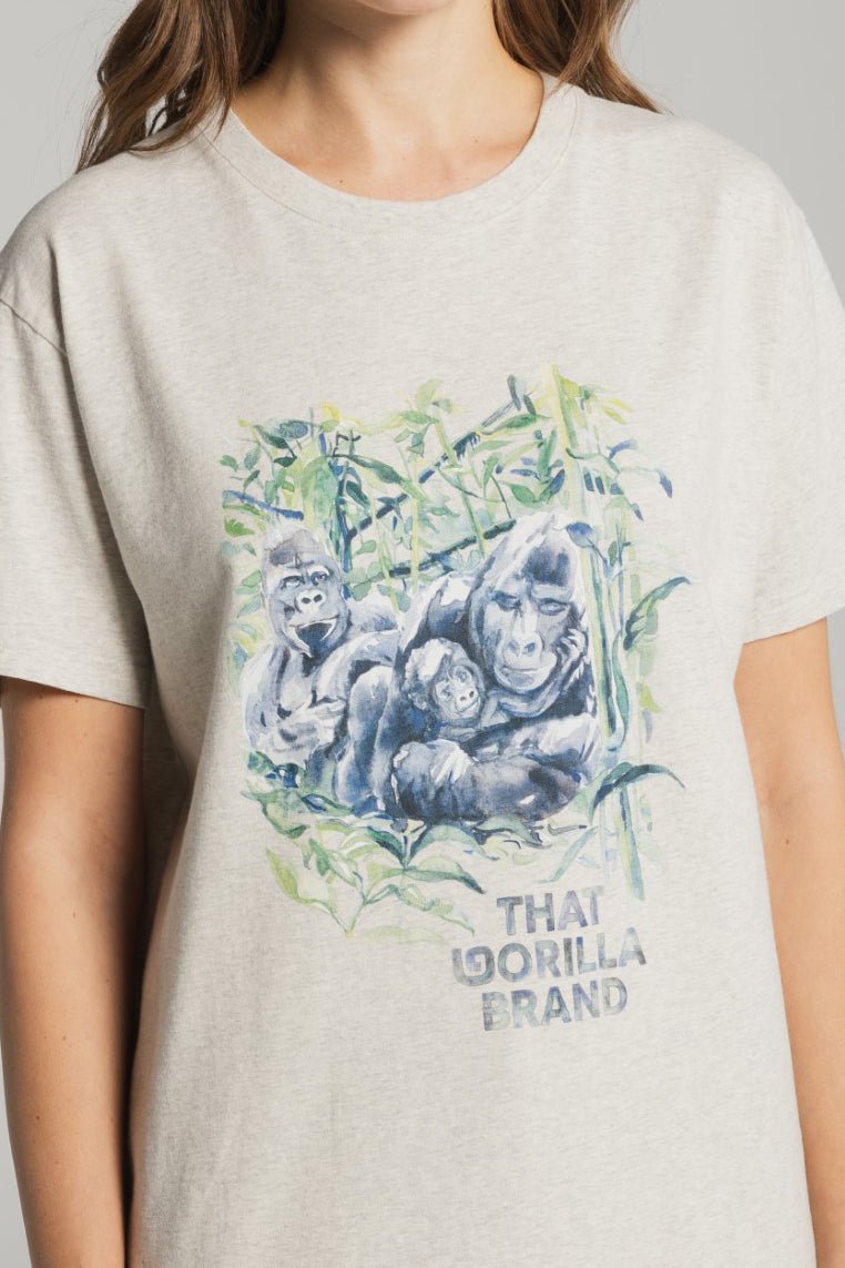 GORILLA FAMILY T - OAT MELANGE - THAT GORILLA BRAND