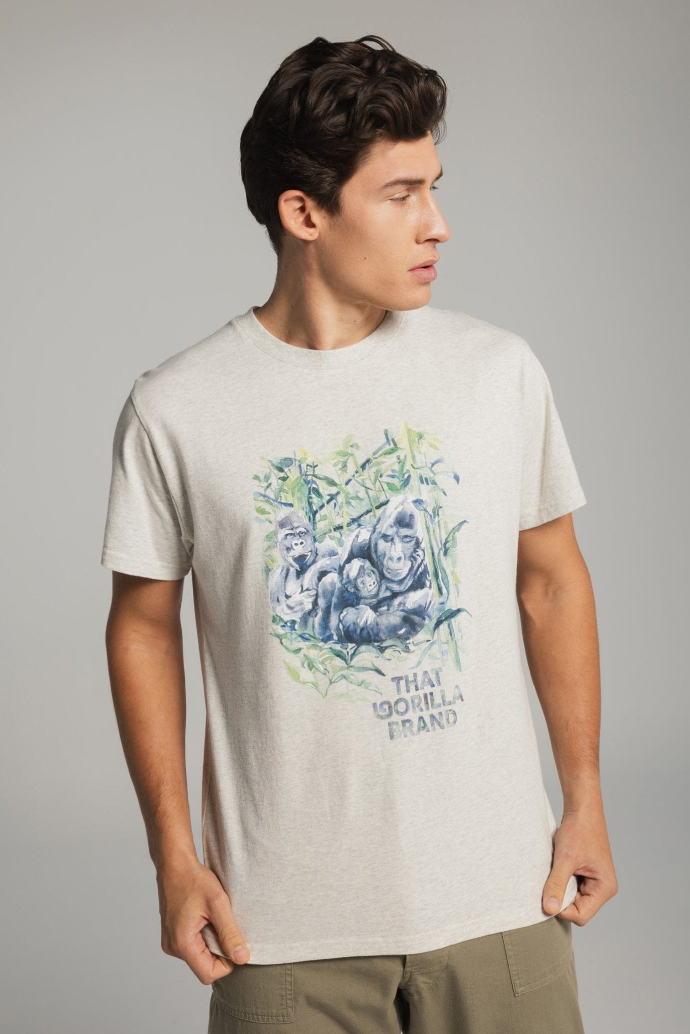 GORILLA FAMILY T - OAT MELANGE - THAT GORILLA BRAND