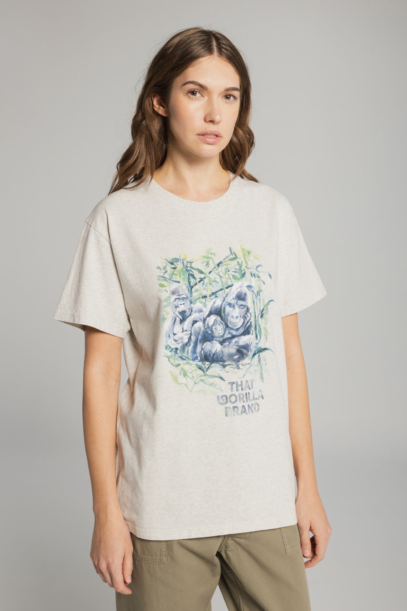 GORILLA FAMILY T - OAT MELANGE - THAT GORILLA BRAND