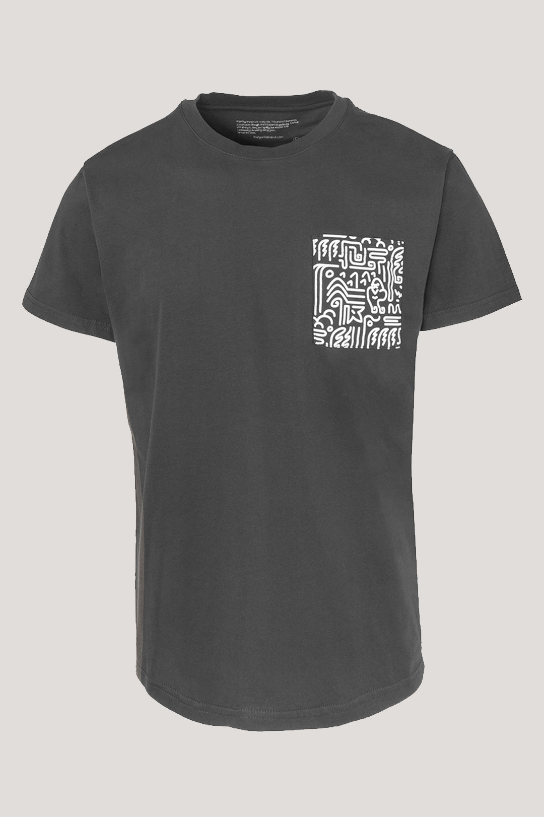 GORILLA WATERFALL POCKET T - CHARCOAL - THAT GORILLA BRAND