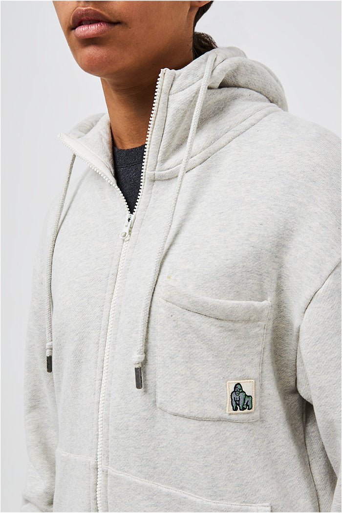 GORILLA ZIP HOODIE - OAT - THAT GORILLA BRAND
