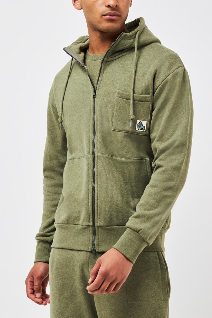 GORILLA ZIP HOODIE - ROCK - THAT GORILLA BRAND