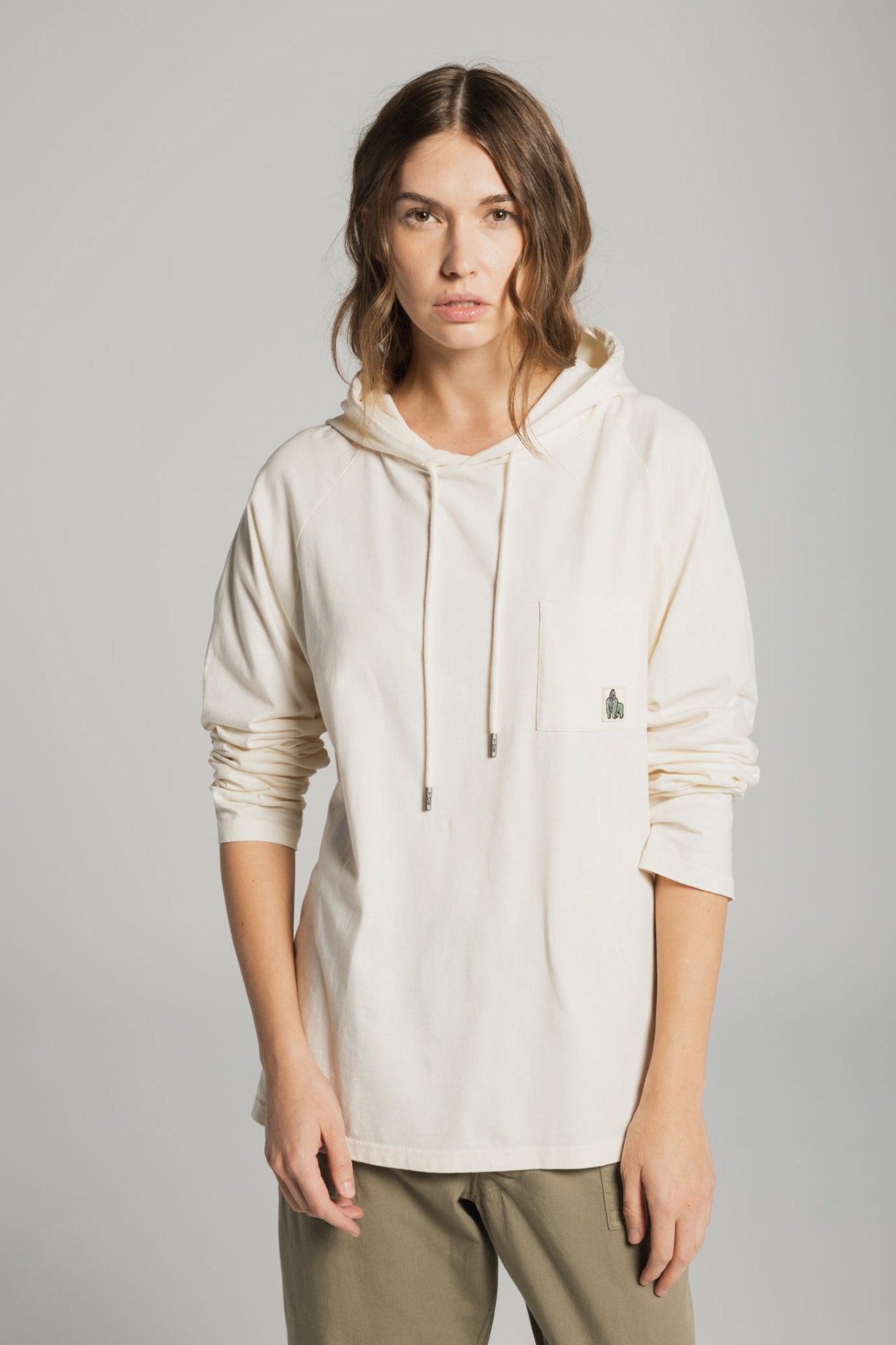 LIGHTWEIGHT SUMMER HOODIE - DUST WHITE - THAT GORILLA BRAND