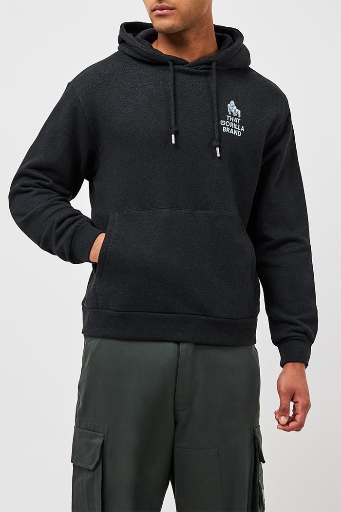 LOGO HOODIE - BLACK - THAT GORILLA BRAND