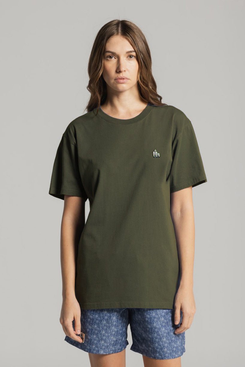 MINI EMBROIDERY T - OLIVE - THAT GORILLA BRAND