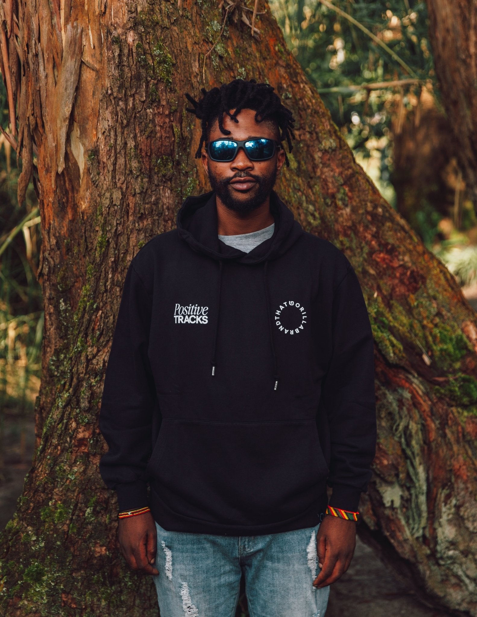 On the Ground: Uganda Hoodie - Black - THAT GORILLA BRAND