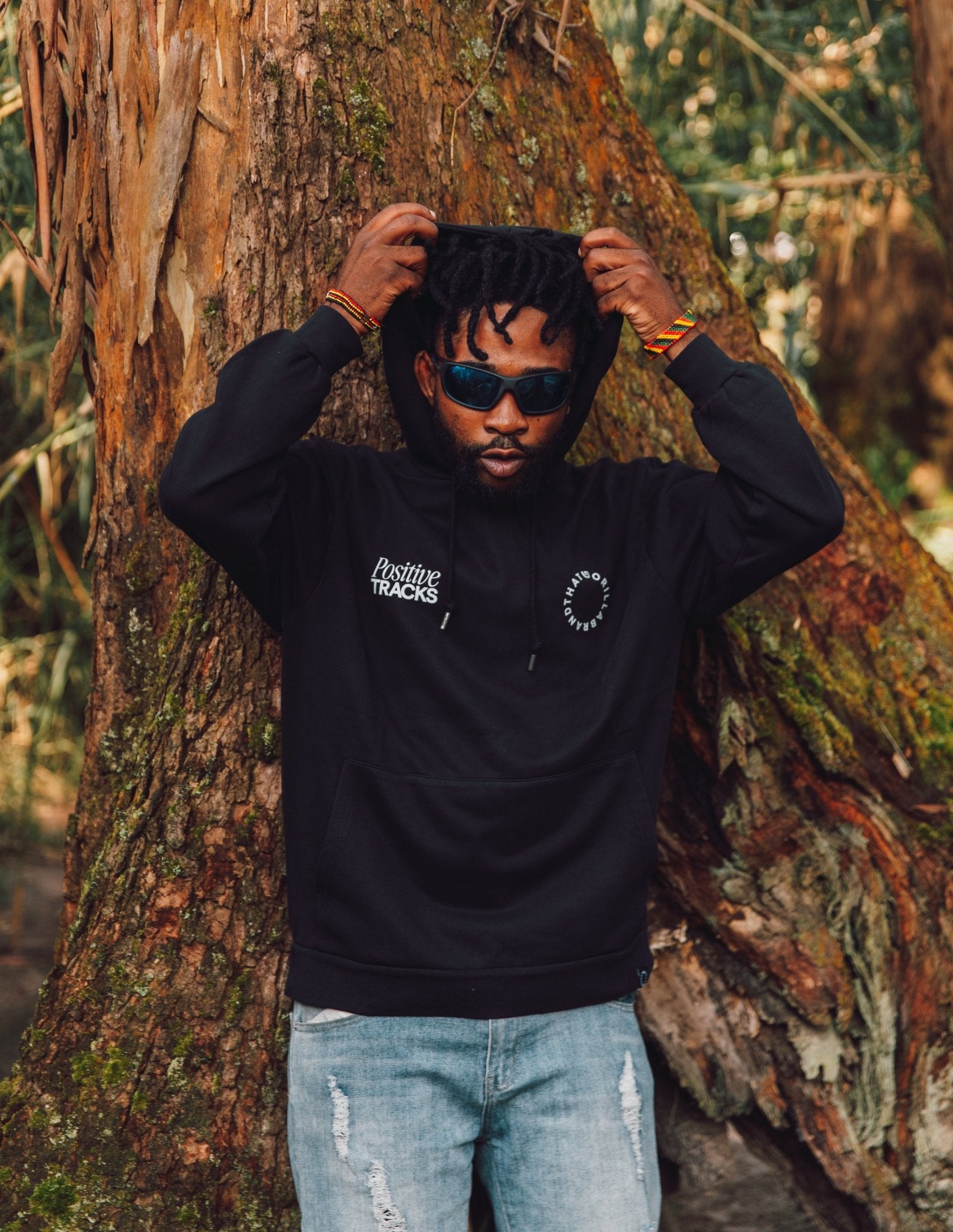 On the Ground: Uganda Hoodie - Black - THAT GORILLA BRAND