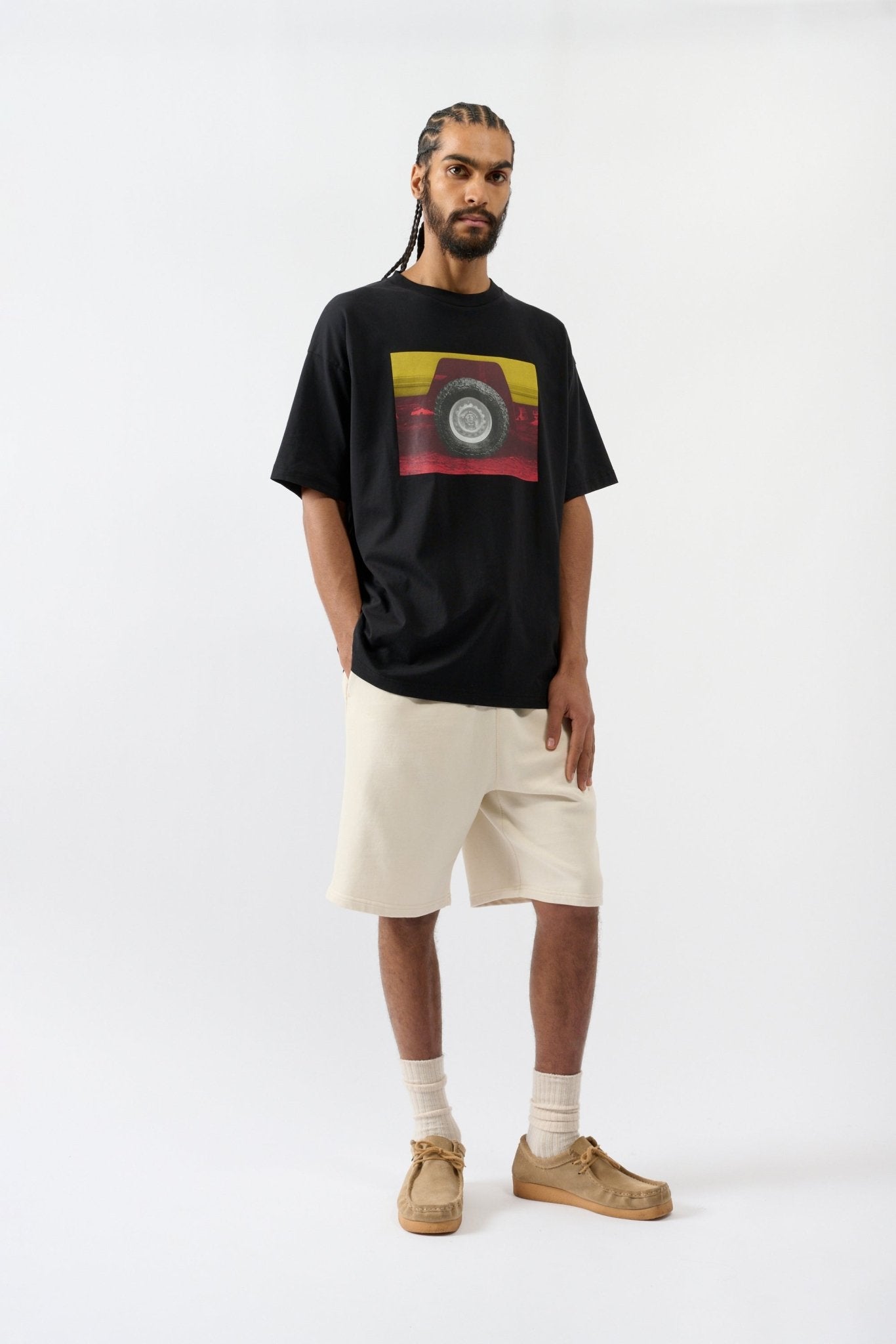 Safari Wheel T-shirt - Black - THAT GORILLA BRAND