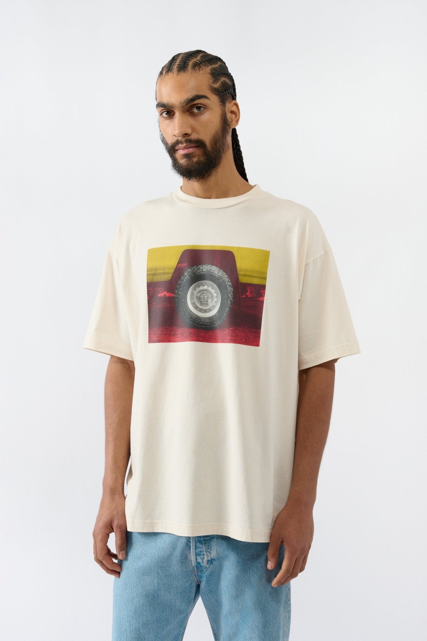 Safari Wheel T-shirt - White - THAT GORILLA BRAND