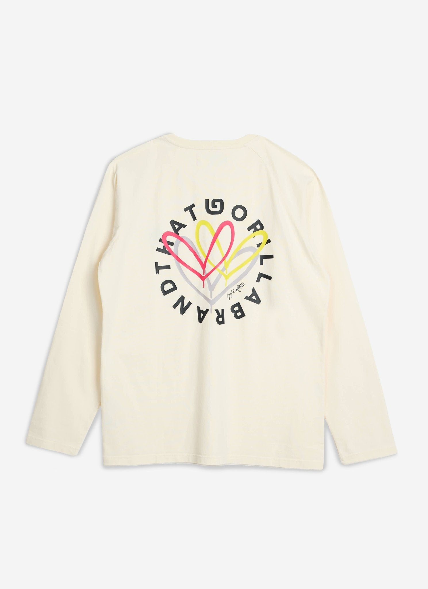 TGB x JAMES GOLDCROWN RAGLAN LONG SLEEVE POCKET T - SHIRT - DUST WHITE - THAT GORILLA BRAND