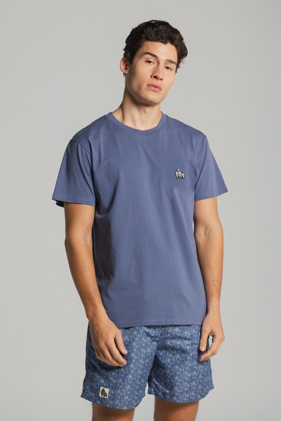 THAT GORILLA BRAND MINI EMBROIDERY T - INDIGO - THAT GORILLA BRAND
