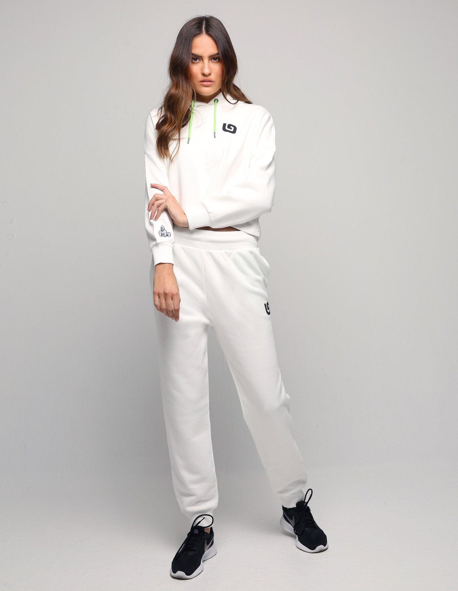 BWINDI 'G' HOODY - WHITE - THAT GORILLA BRAND