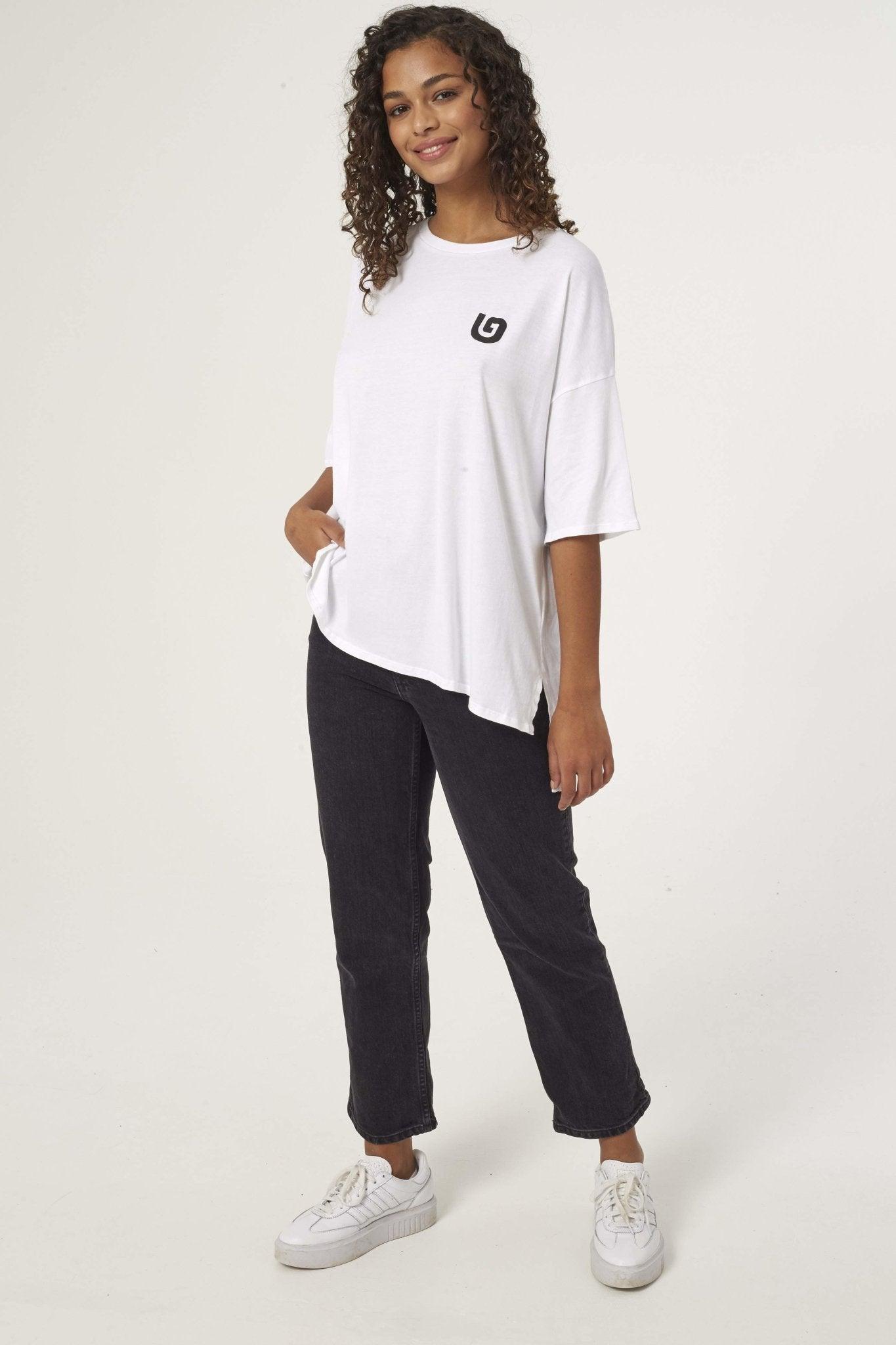 BWINDI 'G' OVERSIZED T - WHITE - THAT GORILLA BRAND