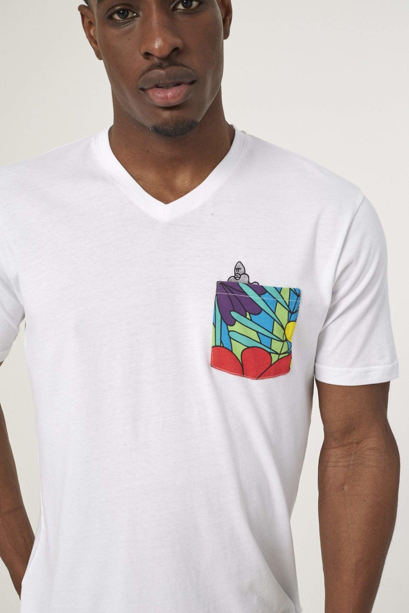 BWINDI POCKET T - WHITE - THAT GORILLA BRAND