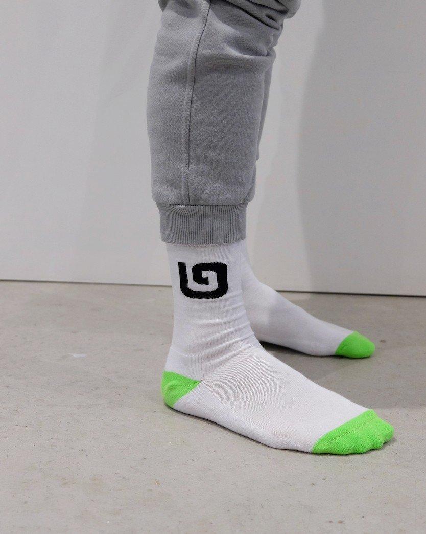 'G' COLLECTION WOMENS SOCKS - WHITE - THAT GORILLA BRAND