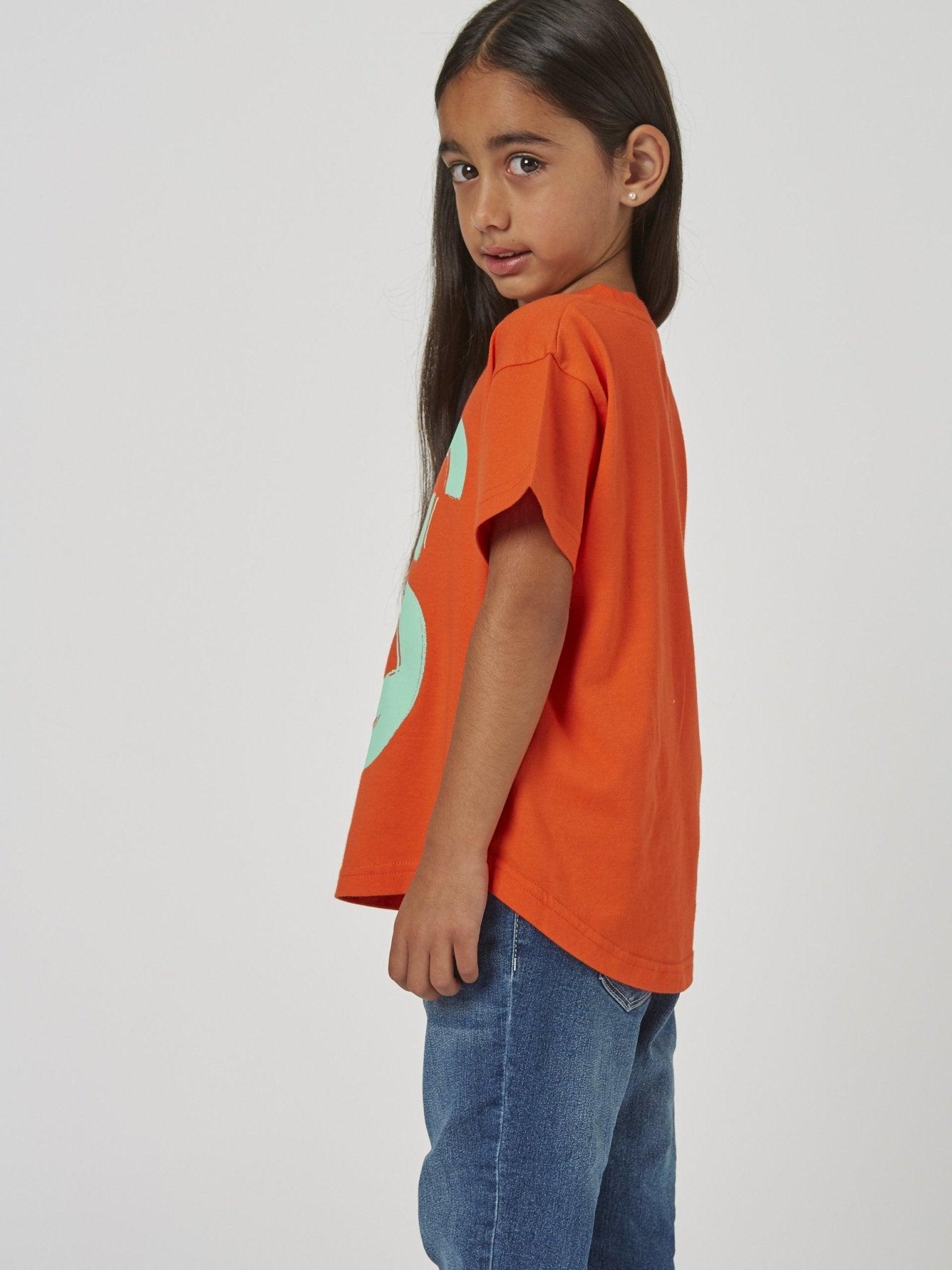 RAFIKI BRUSHSTROKE FACE T (UNISEX) - ORANGE - THAT GORILLA BRAND