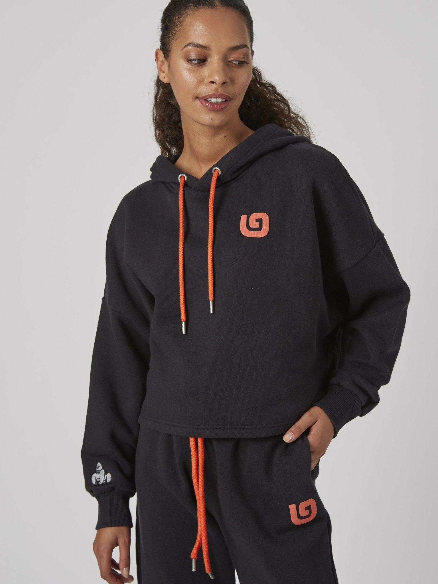 RAFIKI 'G' HOODY - BLACK - THAT GORILLA BRAND