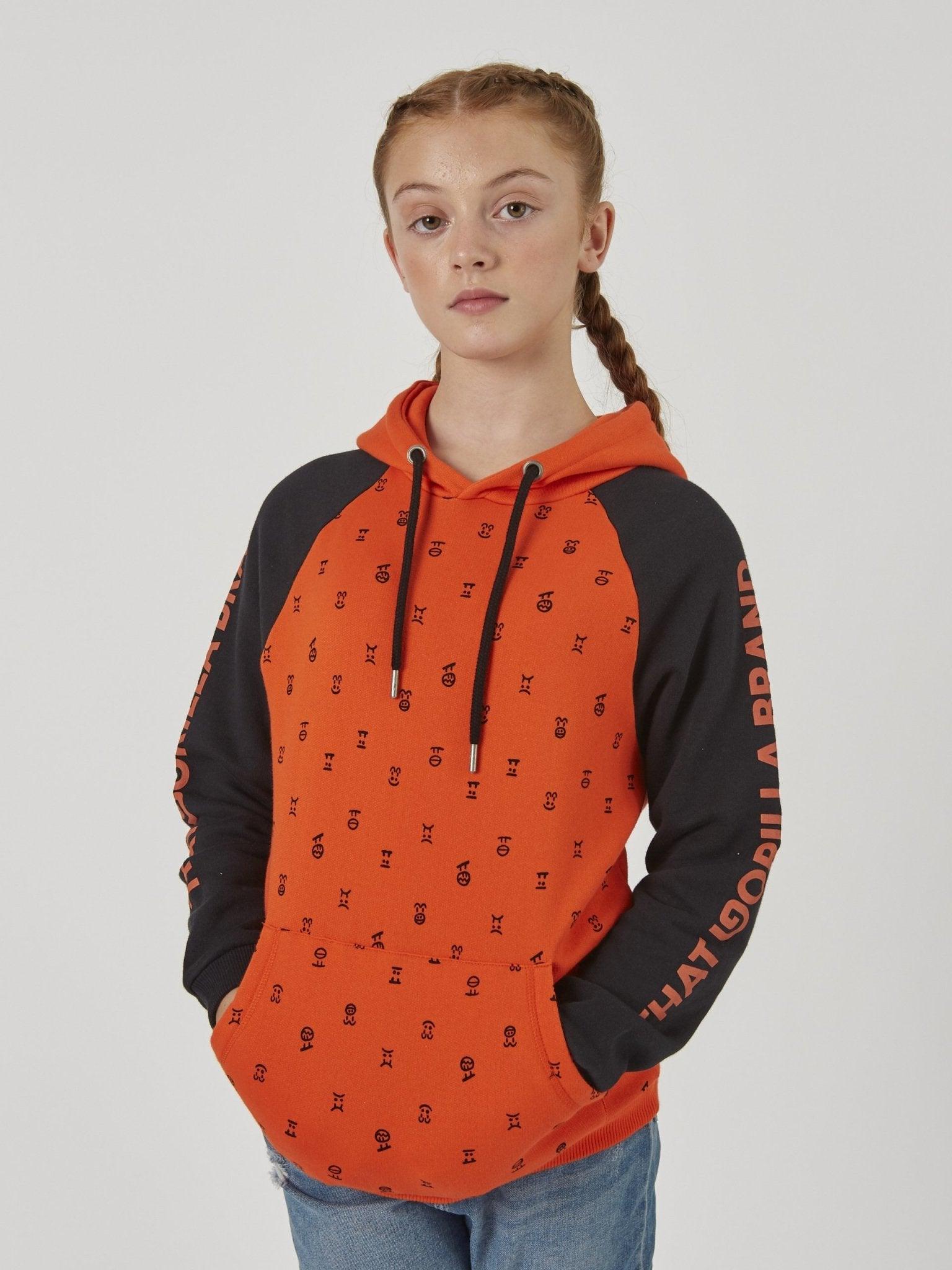 RAFIKI ORANGE GORILLA EXPRESSIONS HOODY (UNISEX) - THAT GORILLA BRAND