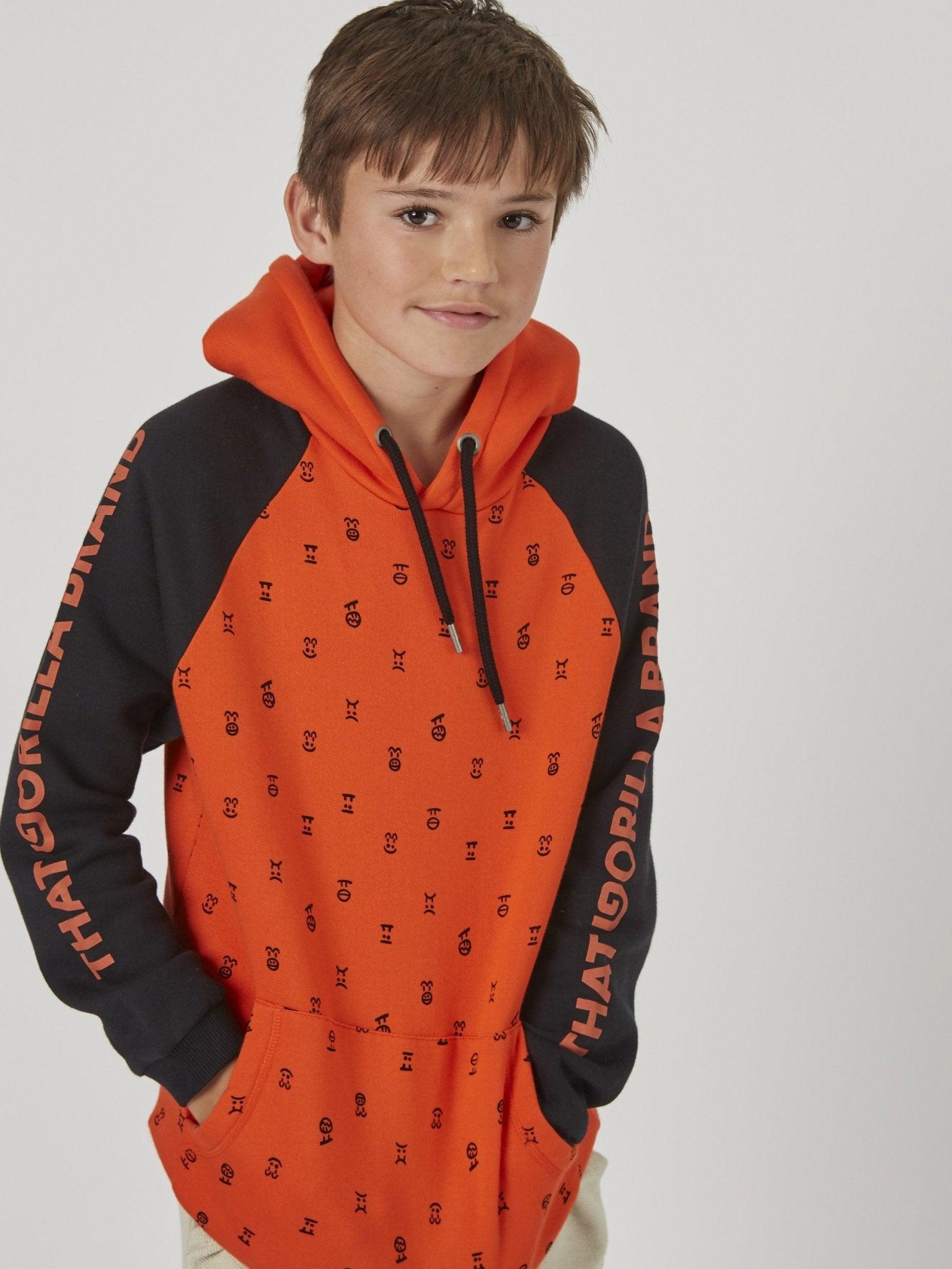 RAFIKI ORANGE GORILLA EXPRESSIONS HOODY (UNISEX) - THAT GORILLA BRAND