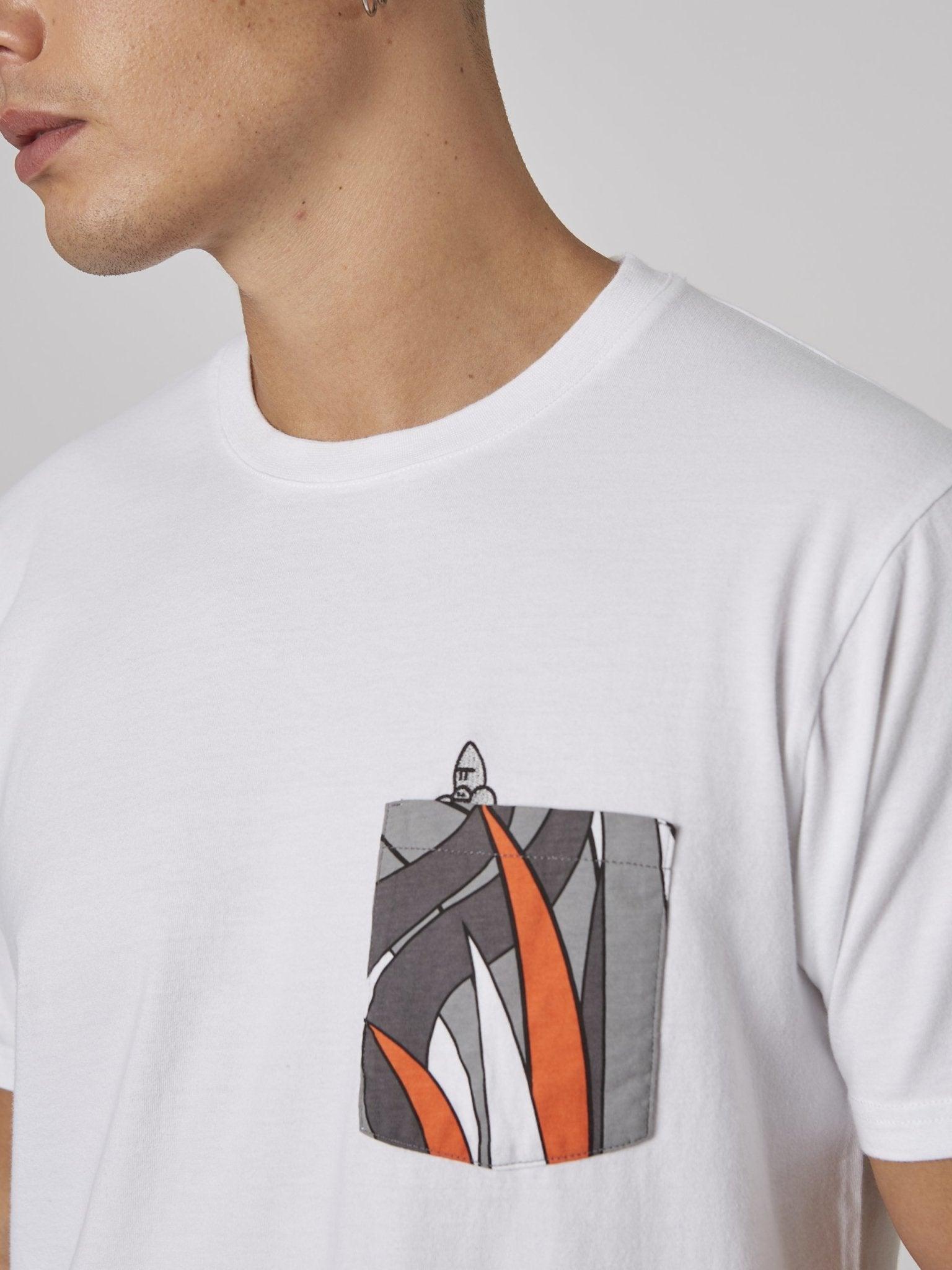 RAFIKI POCKET T - WHITE - THAT GORILLA BRAND