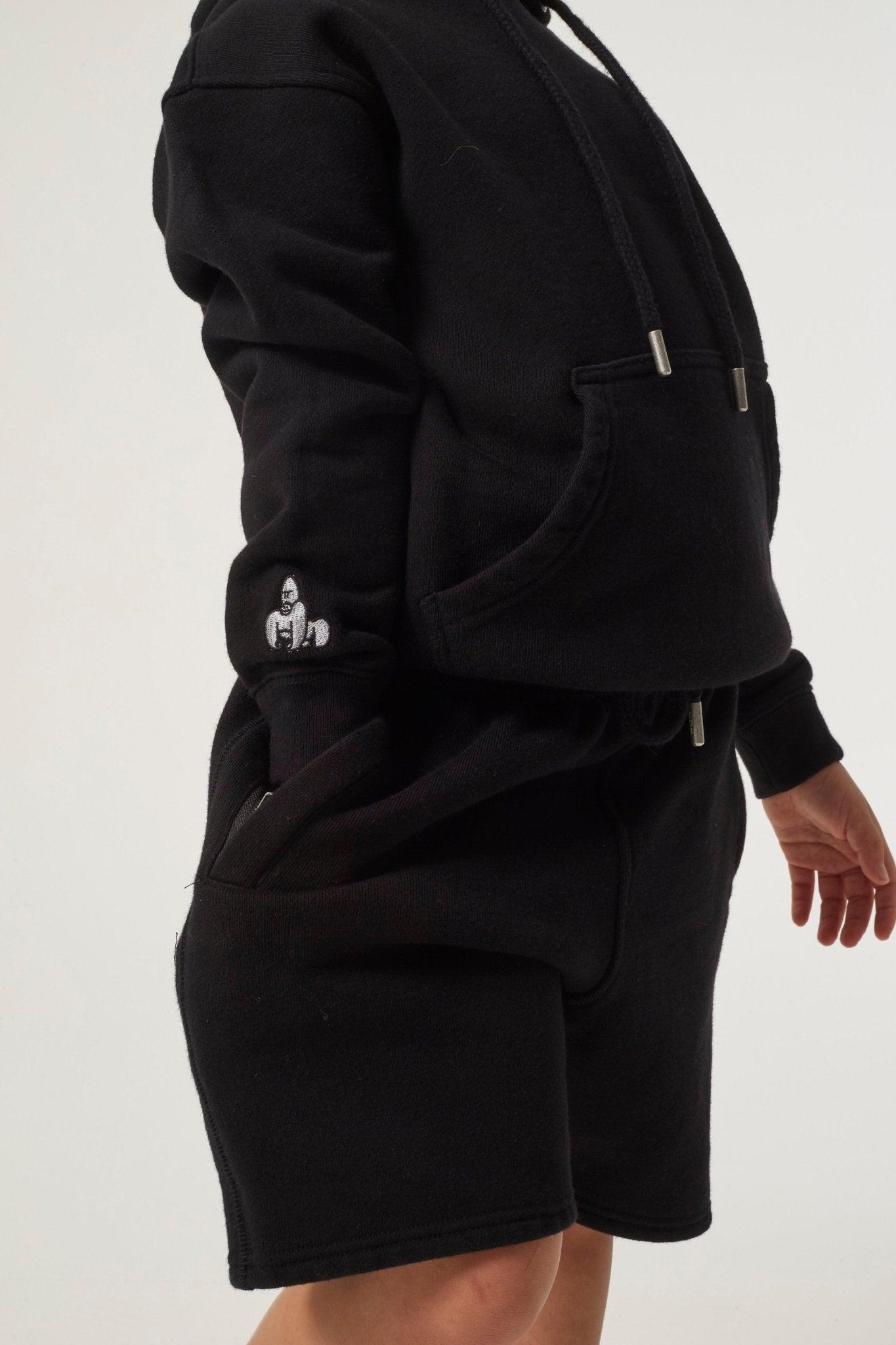 SILVERBACK TGB HOODY - BLACK - THAT GORILLA BRAND