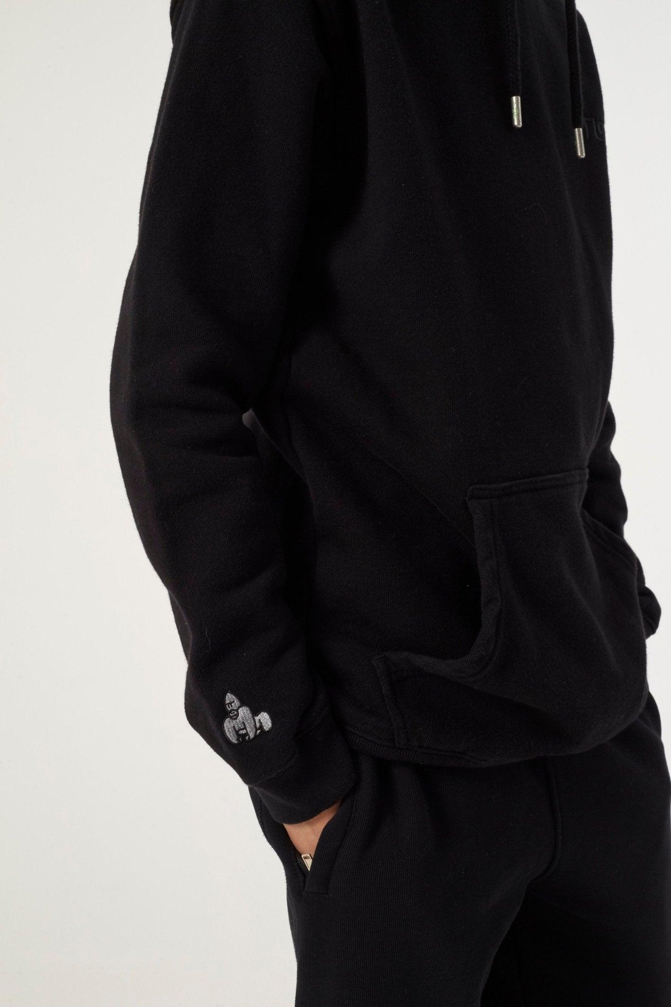 SILVERBACK TGB HOODY - BLACK - THAT GORILLA BRAND