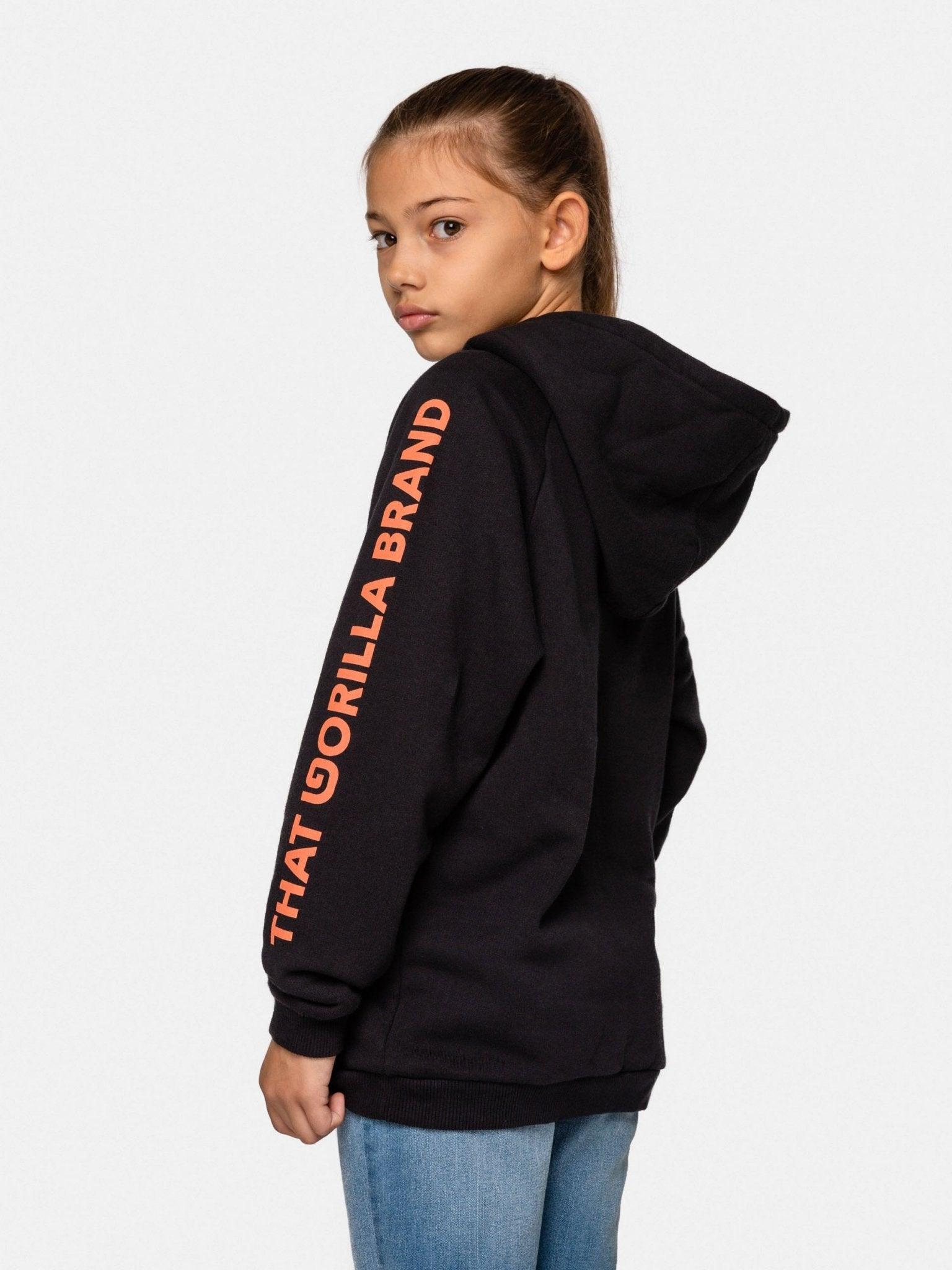 VIRUNGA BLACK KIDS FACE HOODY (UNISEX) - THAT GORILLA BRAND