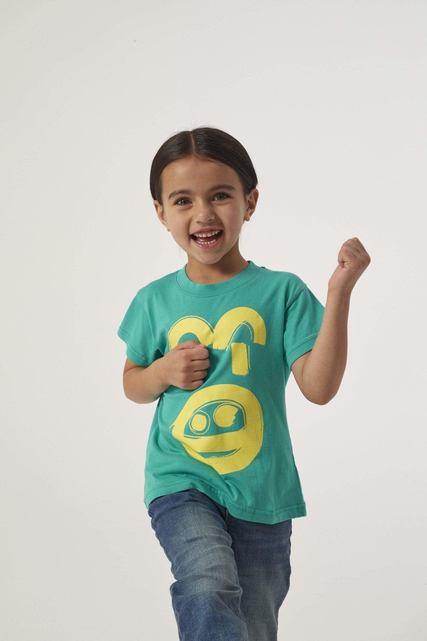 VIRUNGA BRUSHSTROKE T (UNISEX) - GREEN - THAT GORILLA BRAND