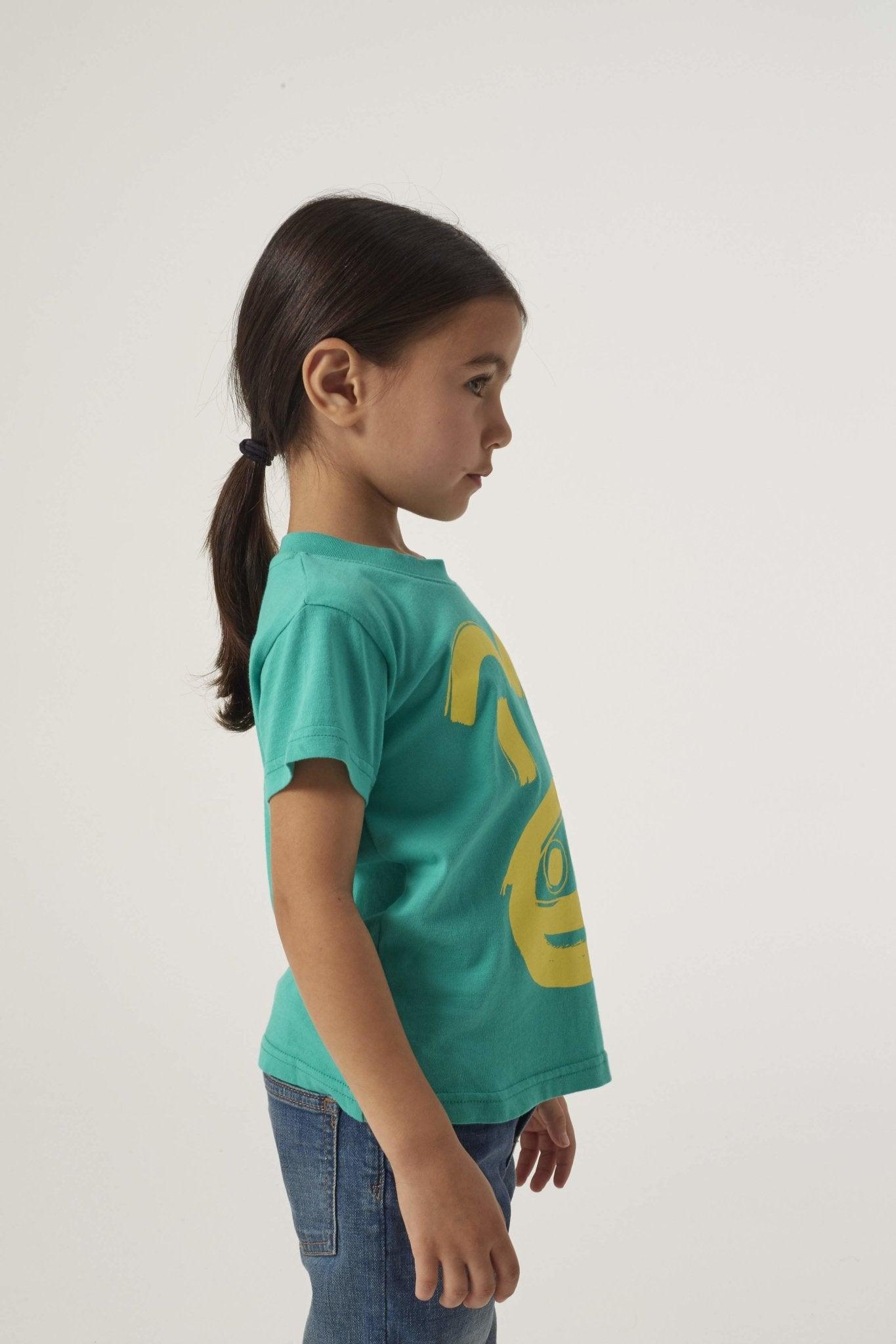 VIRUNGA BRUSHSTROKE T (UNISEX) - GREEN - THAT GORILLA BRAND