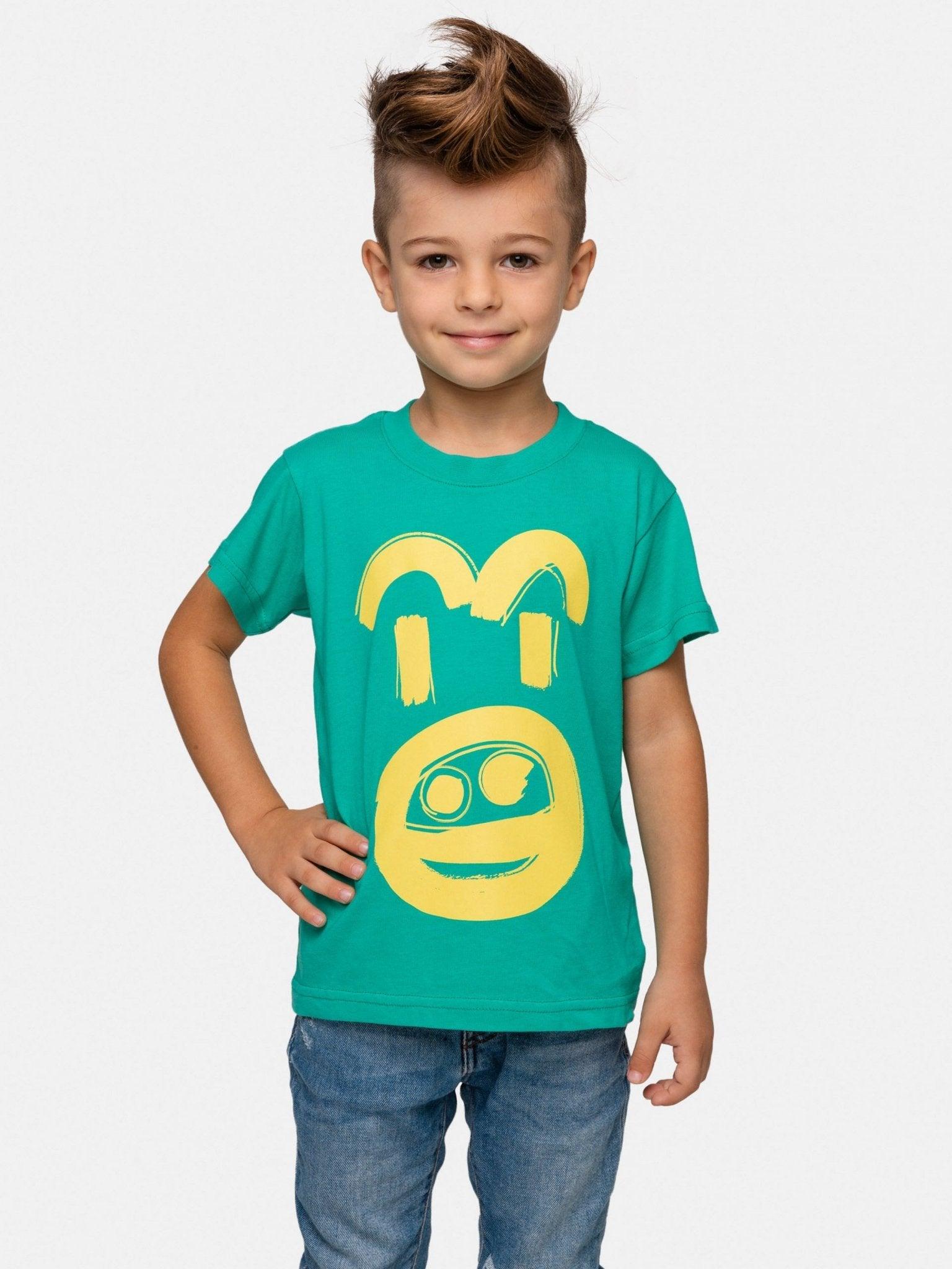 VIRUNGA BRUSHSTROKE T (UNISEX) - GREEN - THAT GORILLA BRAND