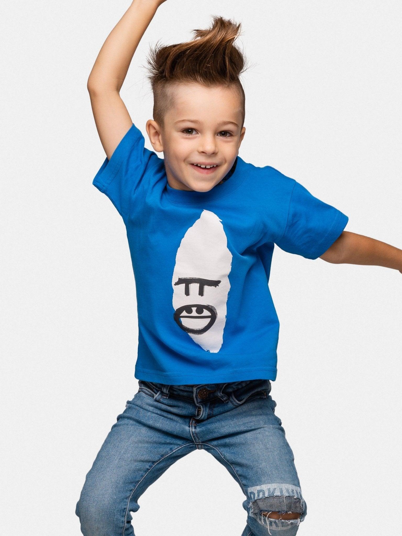 VIRUNGA GORILLA FACE T (UNISEX) - BLUE - THAT GORILLA BRAND