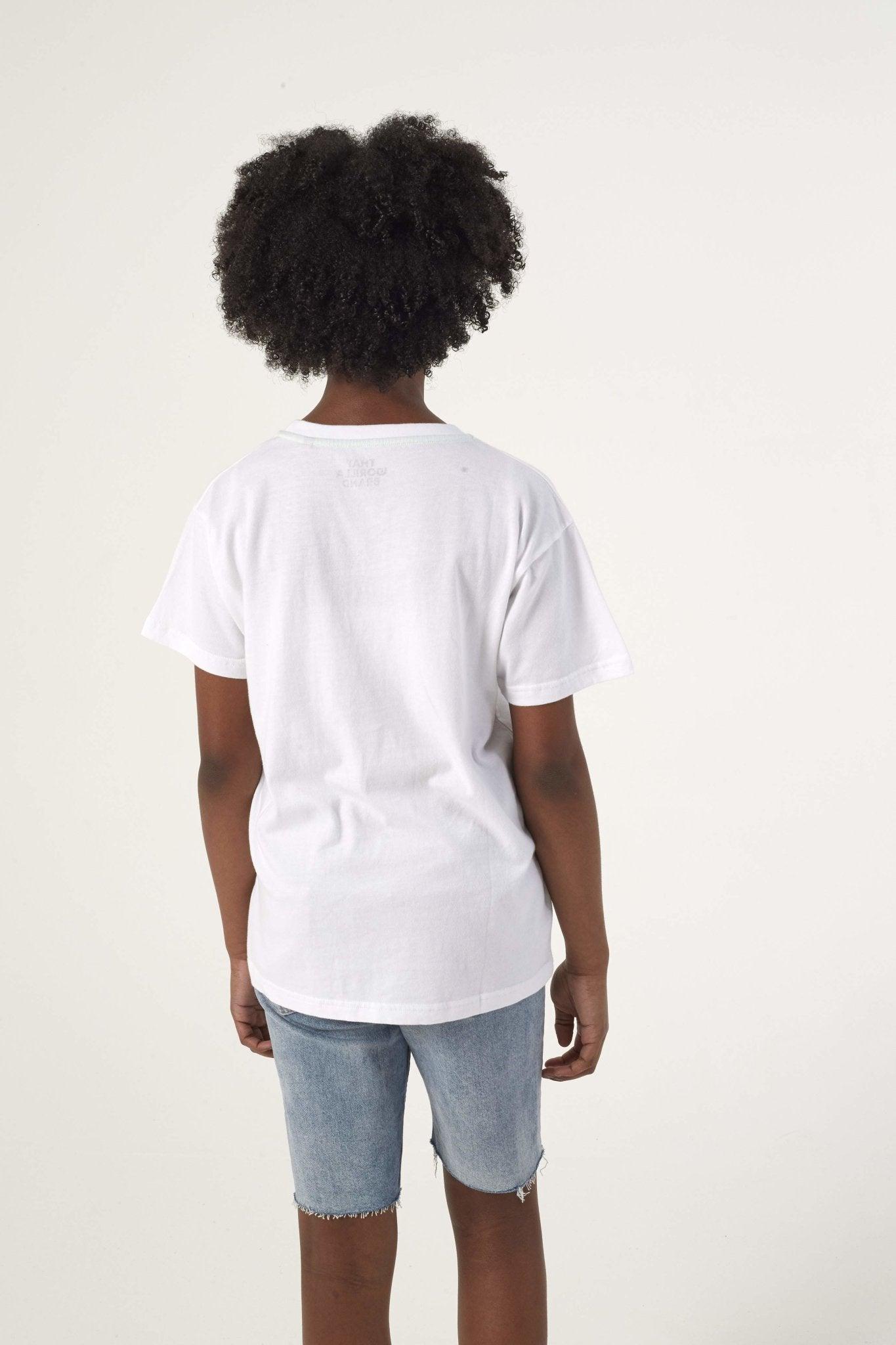 VIRUNGA WHITE TGB FACE T (UNISEX) - THAT GORILLA BRAND