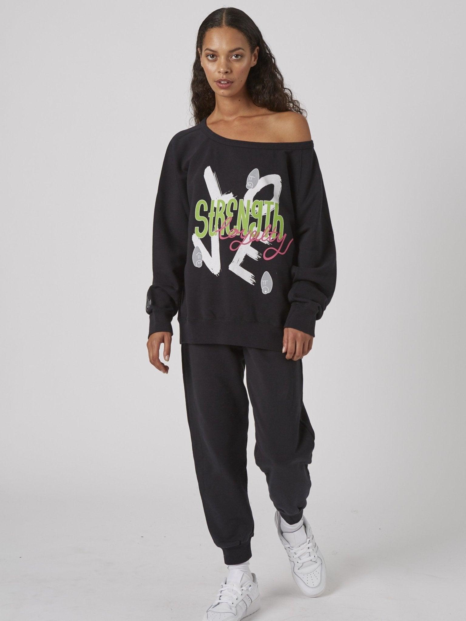 VIRUNGA WIDENECK VALUES SWEATSHIRT - BLACK - THAT GORILLA BRAND