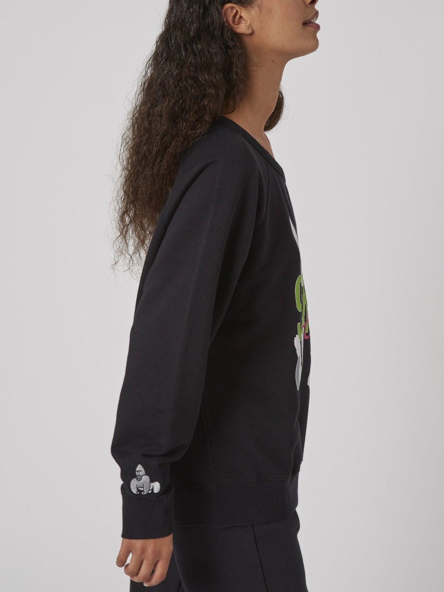 VIRUNGA WIDENECK VALUES SWEATSHIRT - BLACK - THAT GORILLA BRAND