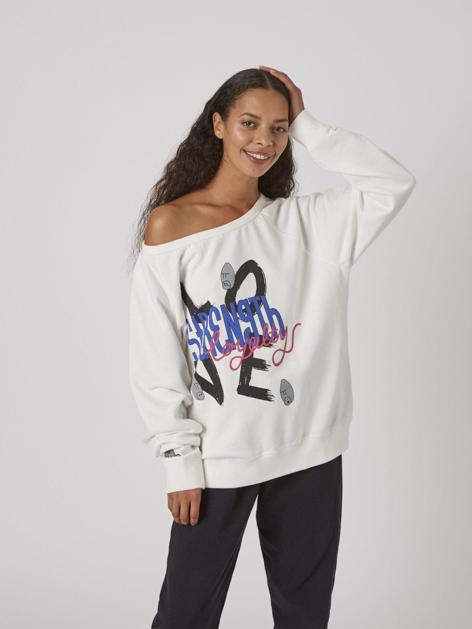VIRUNGA WIDENECK VALUES SWEATSHIRT - WHITE - THAT GORILLA BRAND